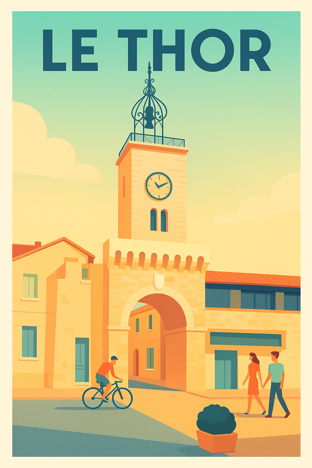 Affiche de Le Thor - Charme et lumière du village provençal