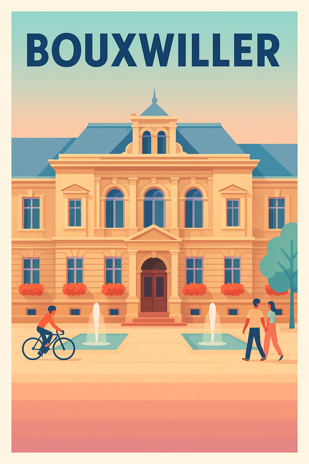 Affiche Bouxwiller — Charme et élégance au cœur de la ville · poster d'art de Bouxwiller