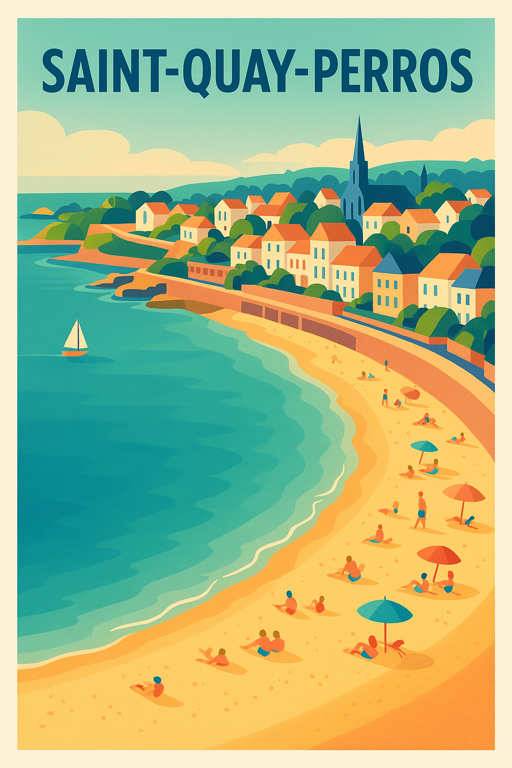 Affiche de Saint-Quay-Perros - Charme côtier et douceur de vivre