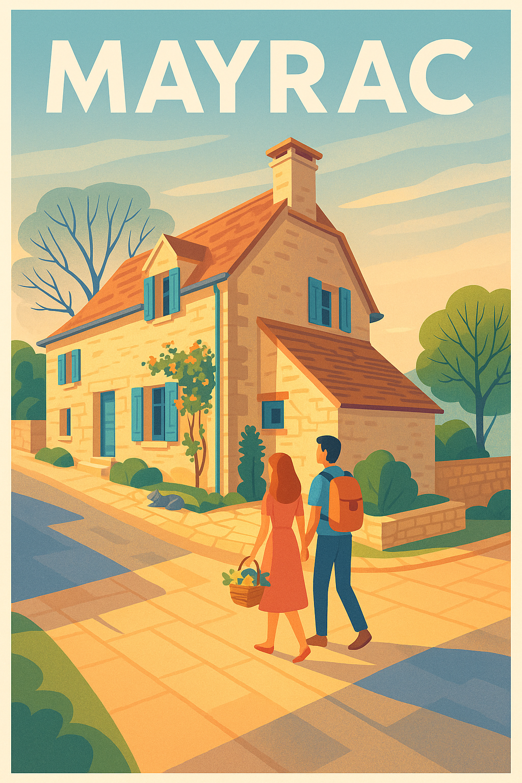 Affiche Mayrac — Douceur et charme d’un village paisible · poster d'art de Mayrac