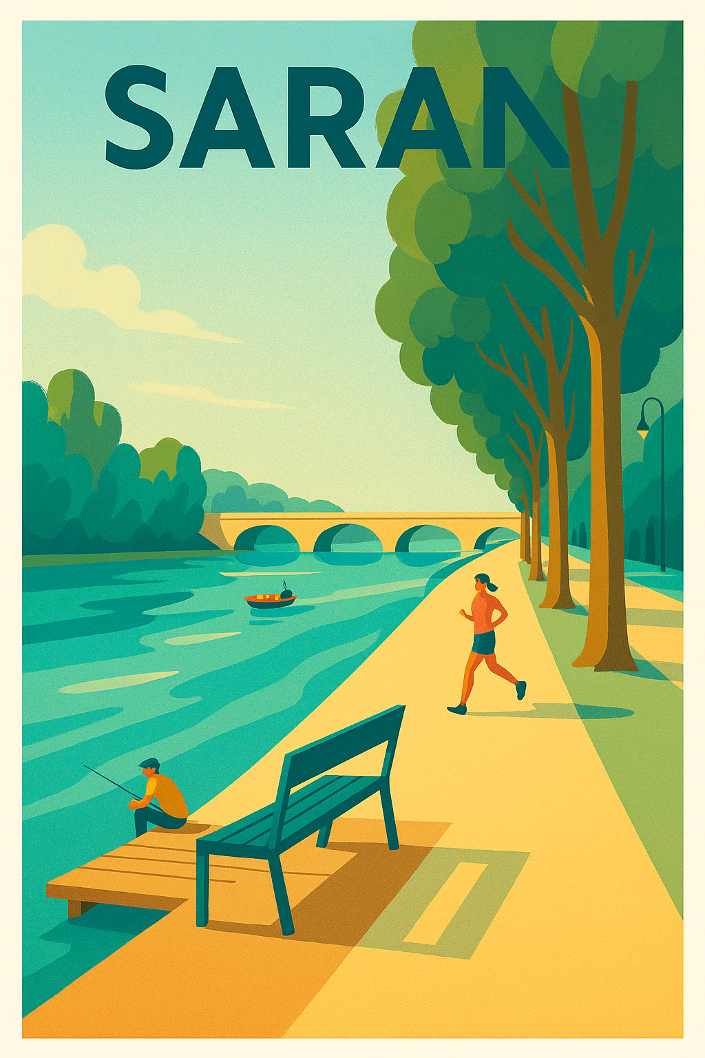 Affiche de Saran - Sérénité au bord de l'eau