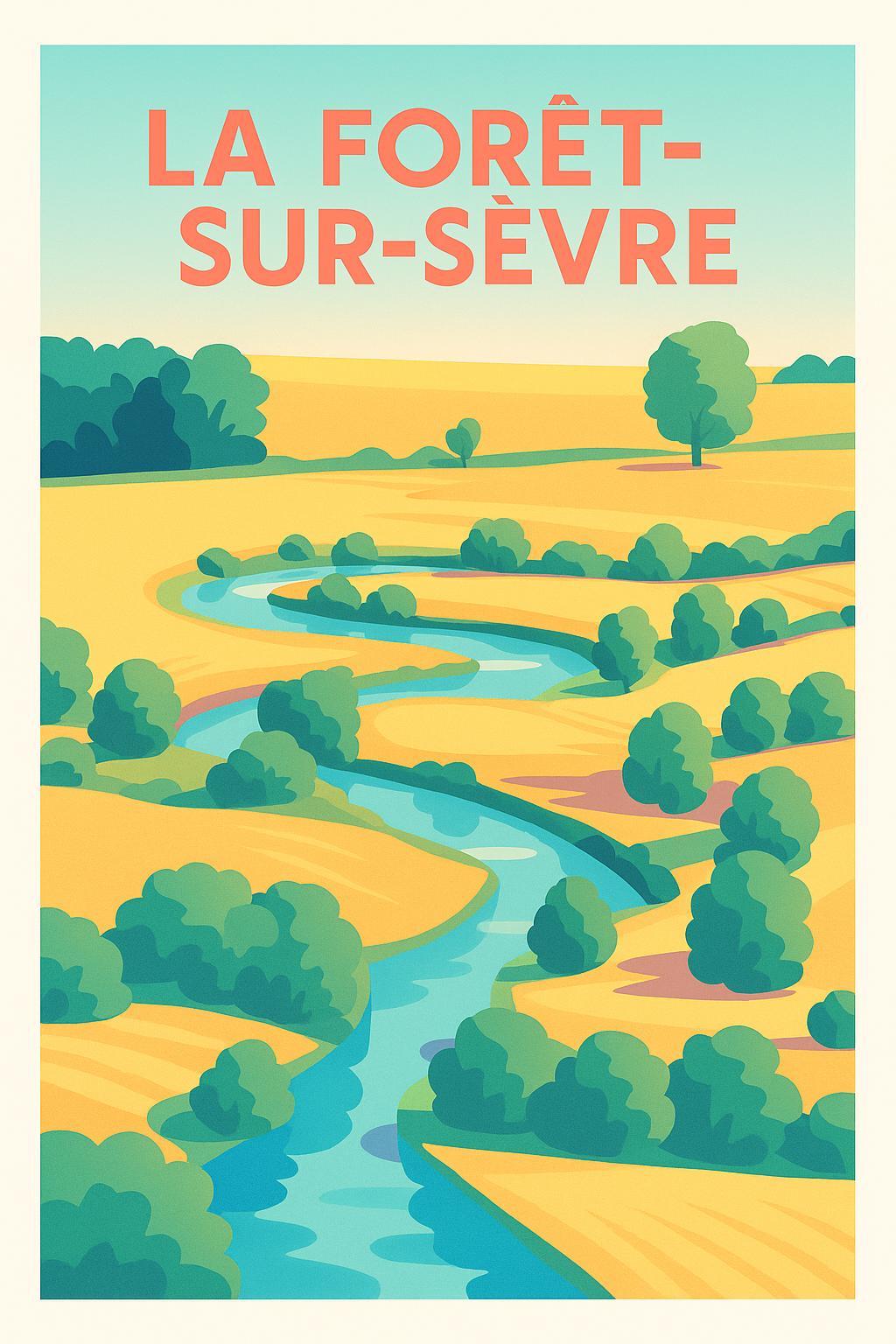 Affiche de La Forêt-sur-Sèvre - Une rivière paisible au cœur de la campagne