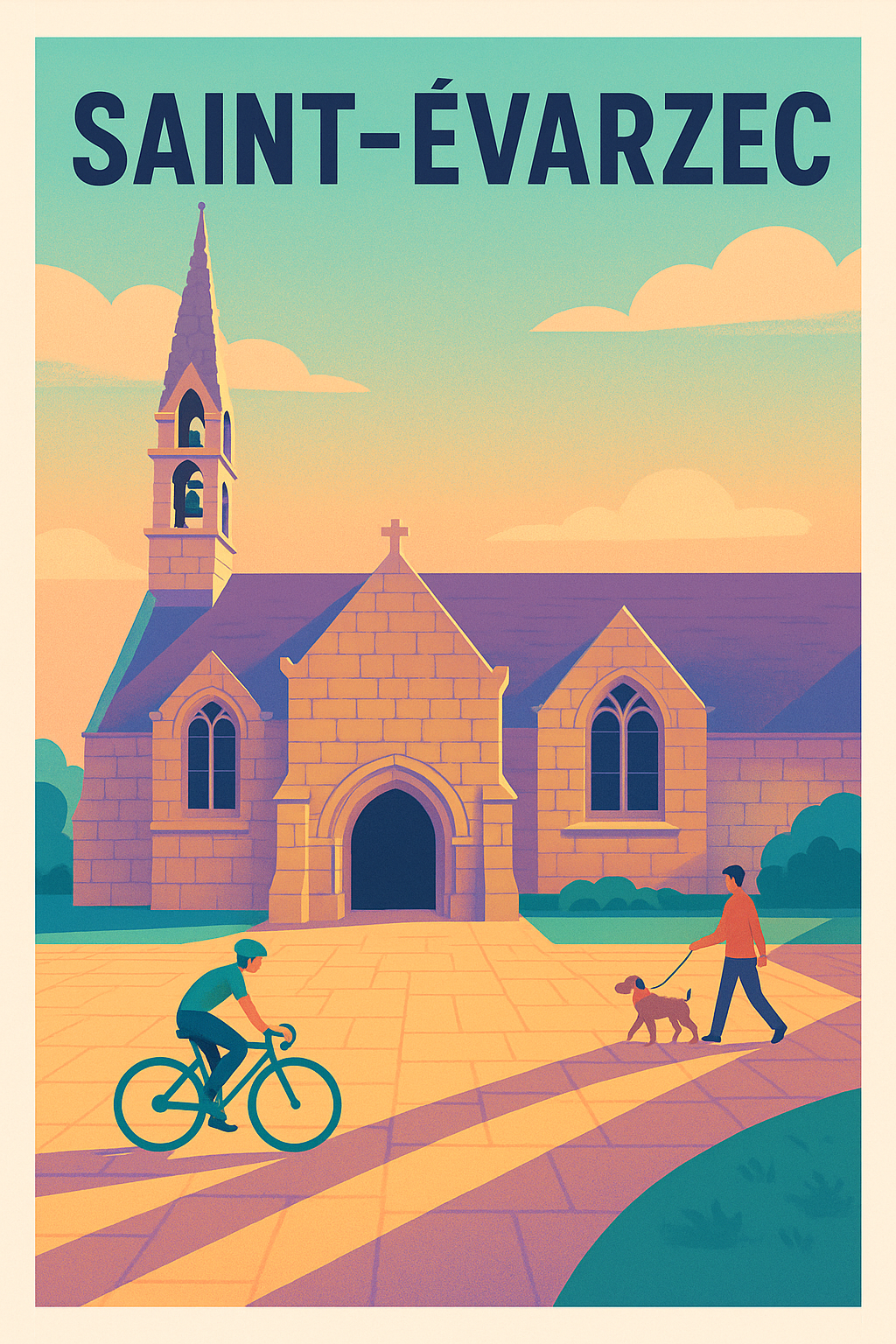 Affiche de Saint-Évarzec - Tranquillité et patrimoine au cœur du village
