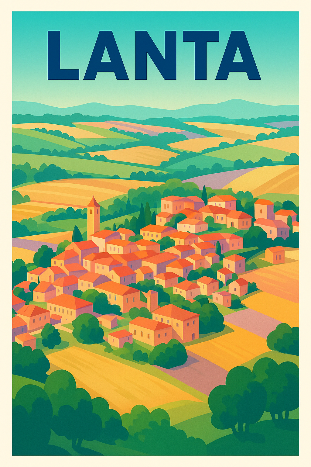 Affiche de Lanta - Charme et douceur de la campagne française
