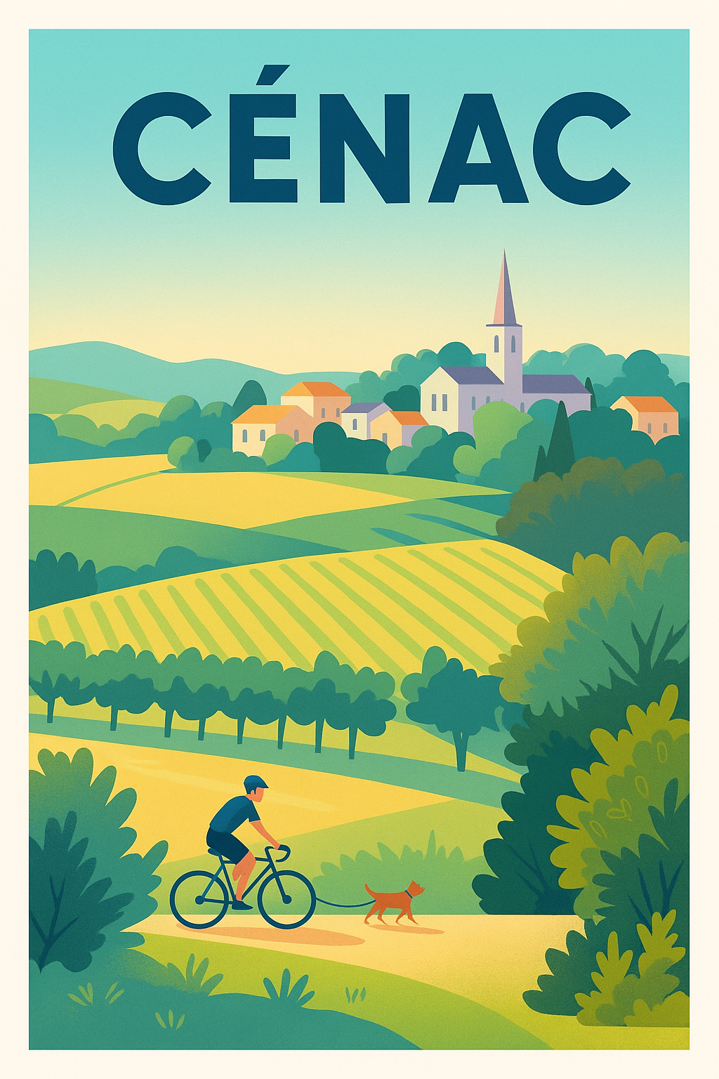Affiche de Cénac - Évasion champêtre à vélo