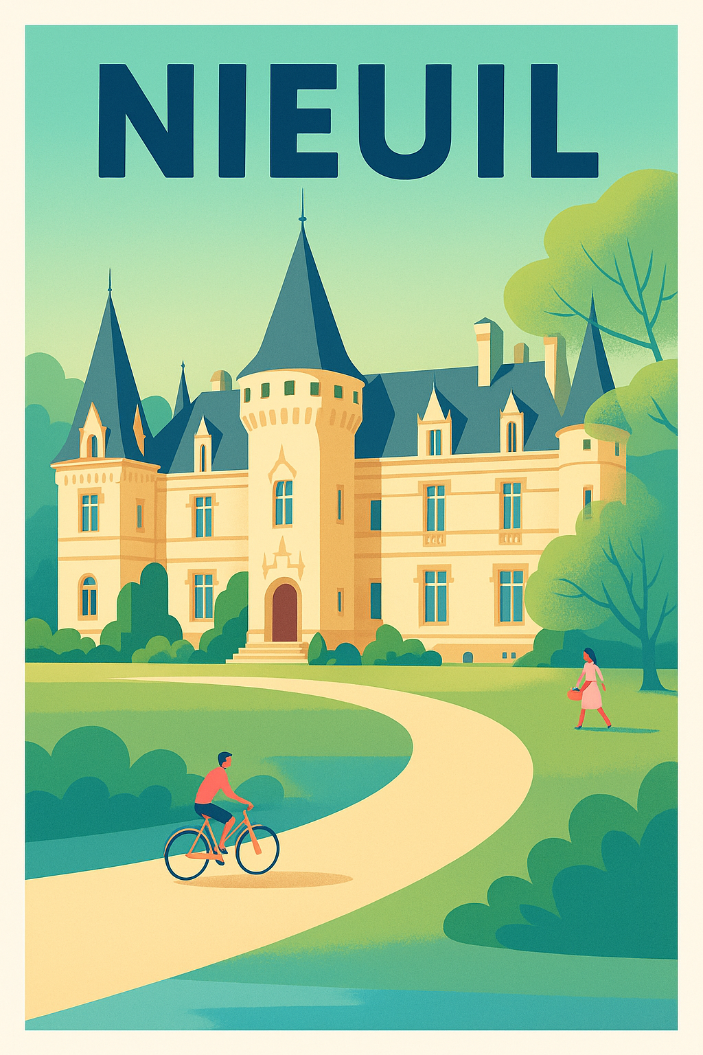 Affiche de Nieuil - Charme et élégance d'un château majesteux