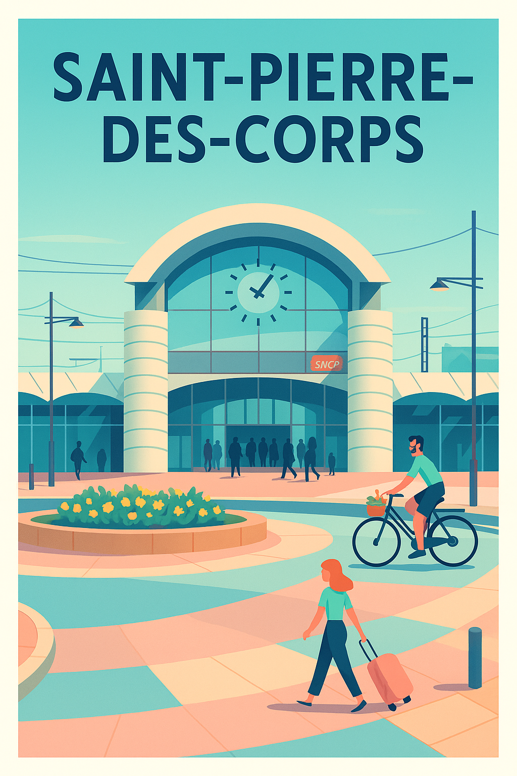 Affiche de Saint-Pierre-des-Corps - Porte d'entrée dynamique en région Centre-Val de Loire