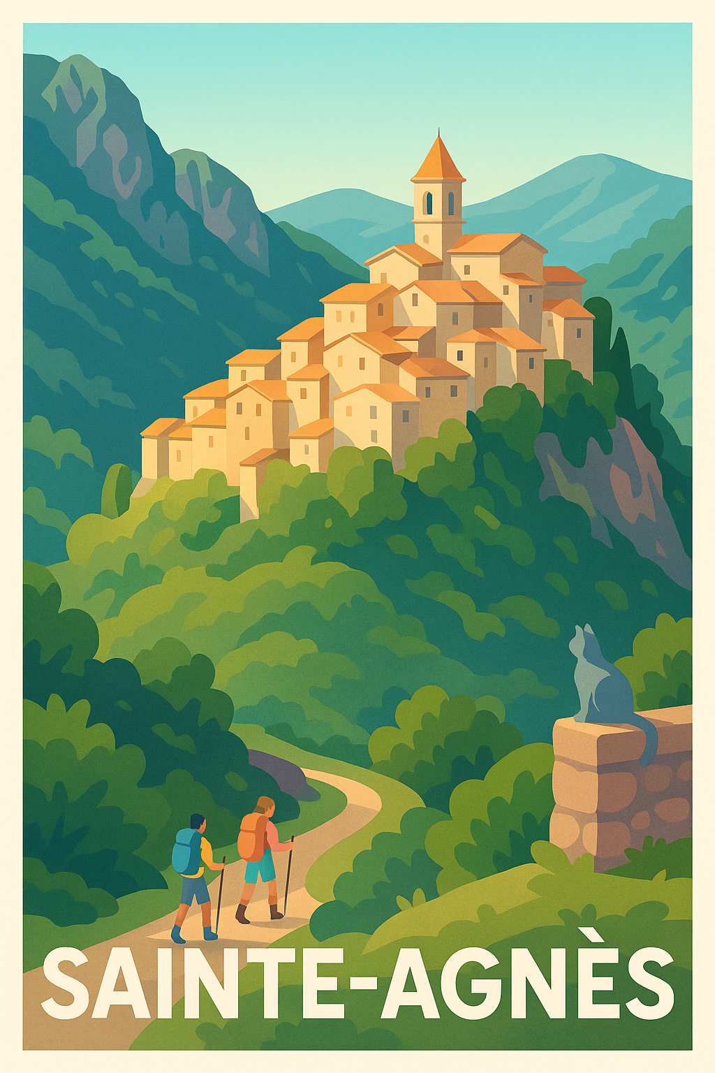 Affiche de Sainte-Agnès - Le village perché au cœur des montagnes