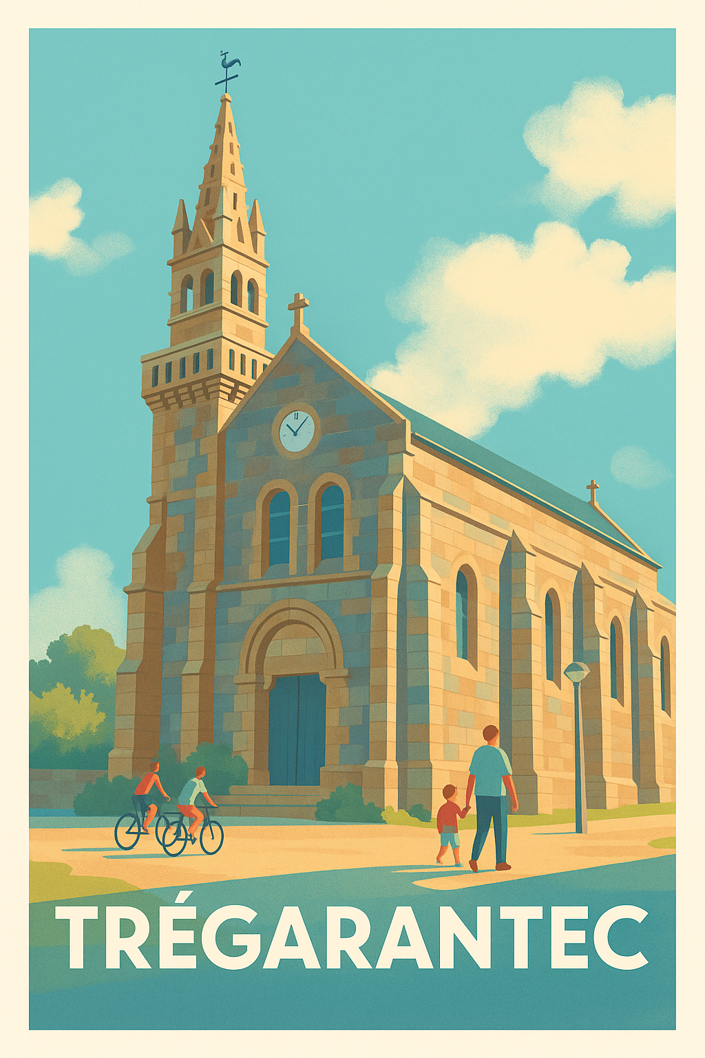 Affiche de Trégarantec - Charme et Sérénité en Illustration