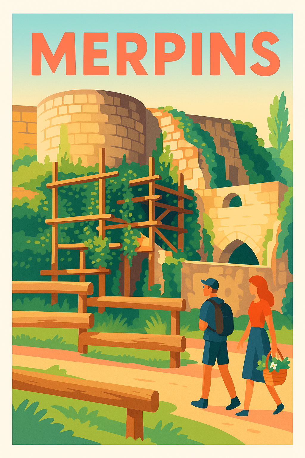 Affiche de Merpins - Balade au cœur du patrimoine historique