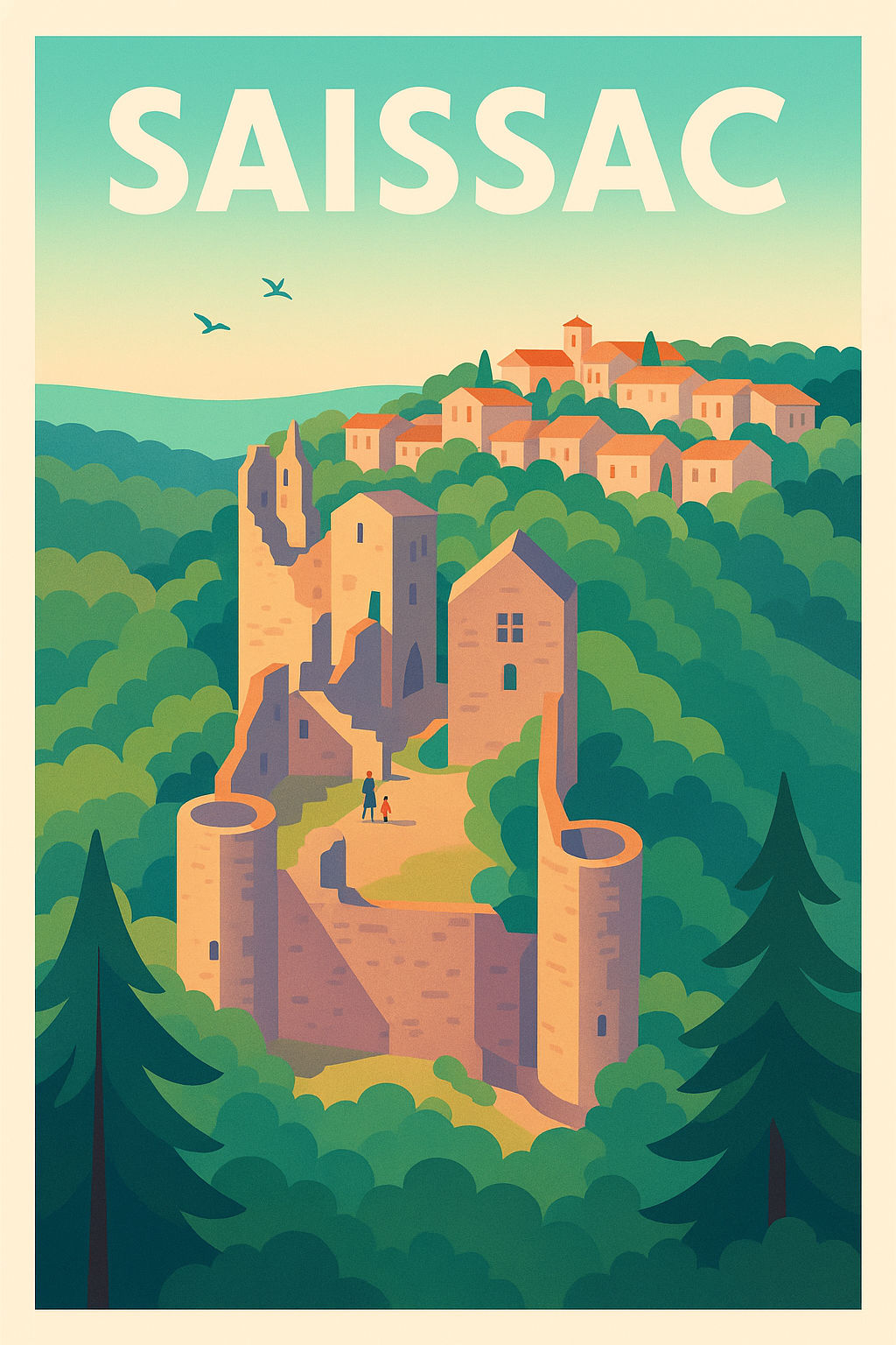 Affiche de Saissac - Charme et histoire au cœur du Pays Cathare