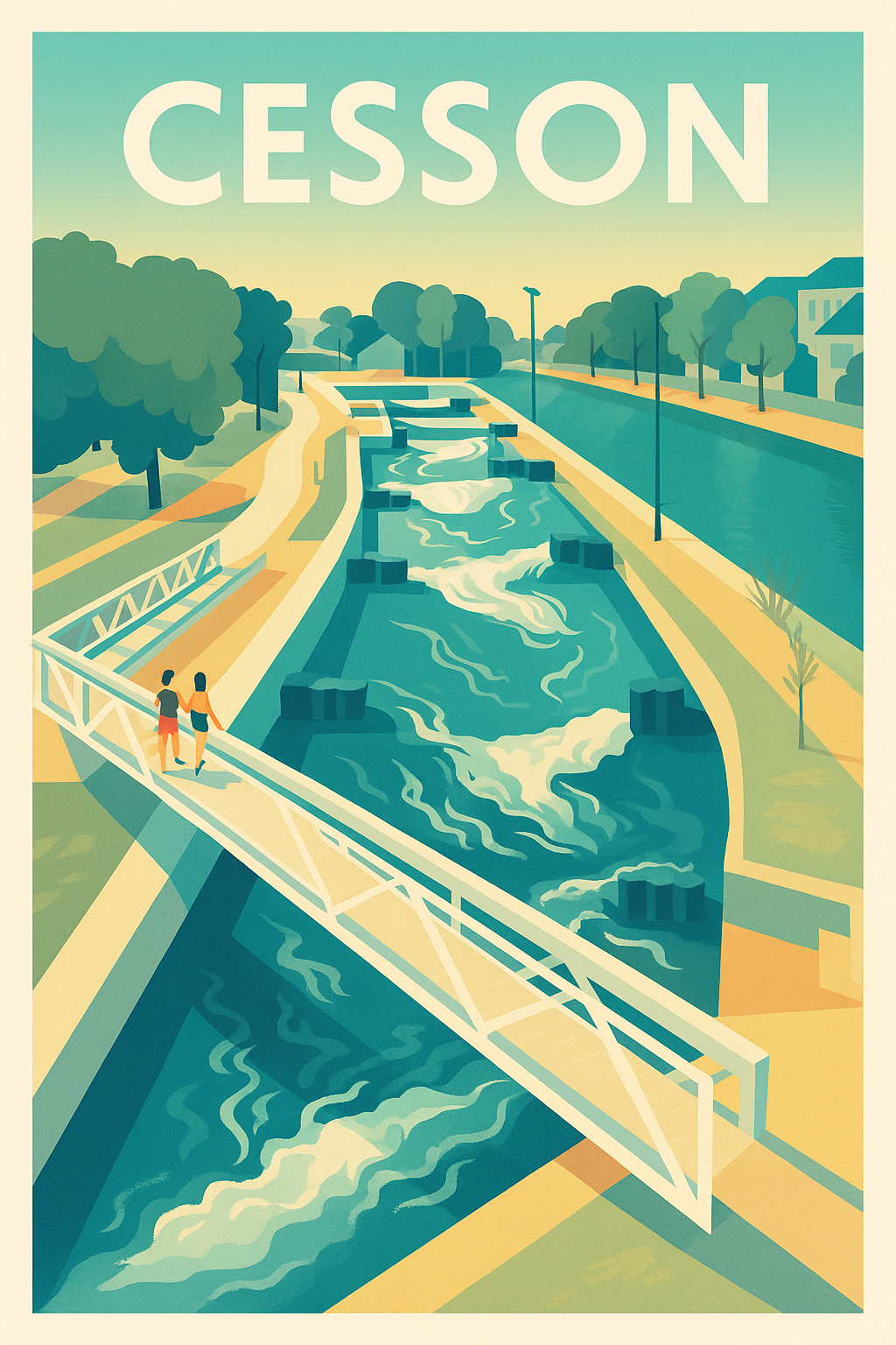 Affiche de Cesson - Une promenade au fil de l'eau