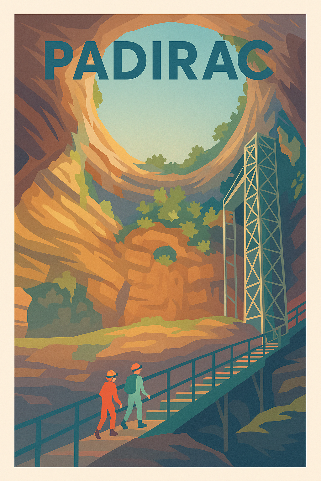 Affiche de Padirac - Exploration au cœur de la nature souterraine