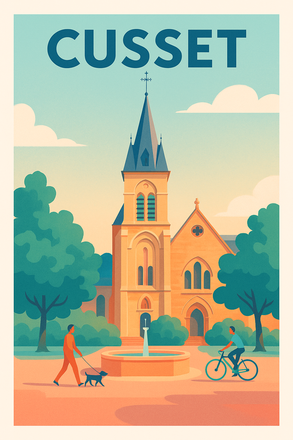 Affiche de Cusset - Charme et sérénité au cœur de la ville