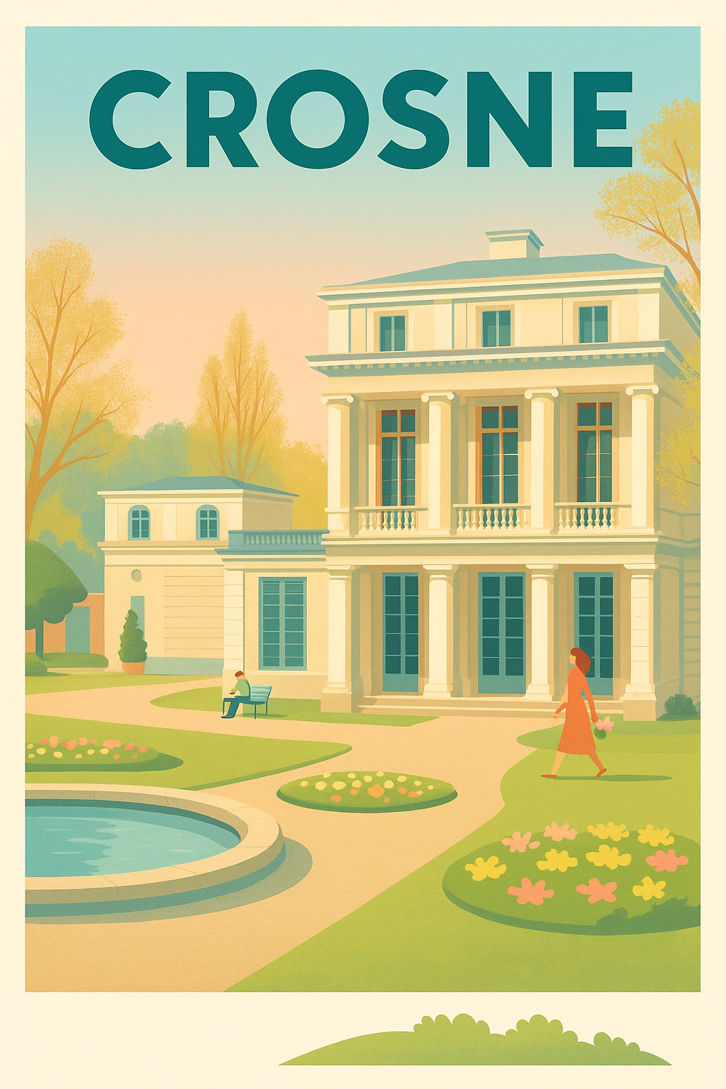 Affiche de Crosne - Élégance et sérénité au cœur du parc