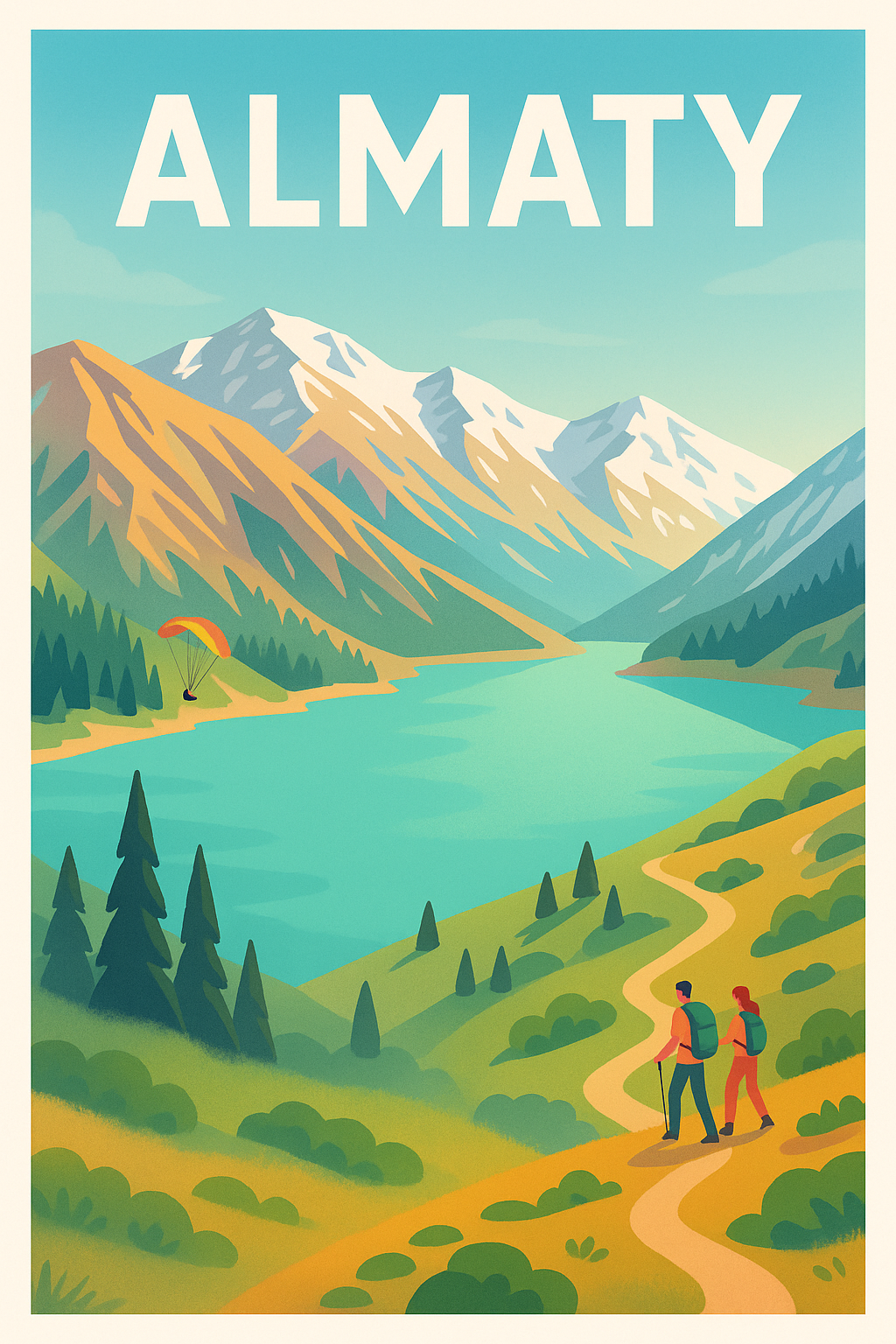 Affiche de Almaty - Évasion au cœur des montagnes kazakhes