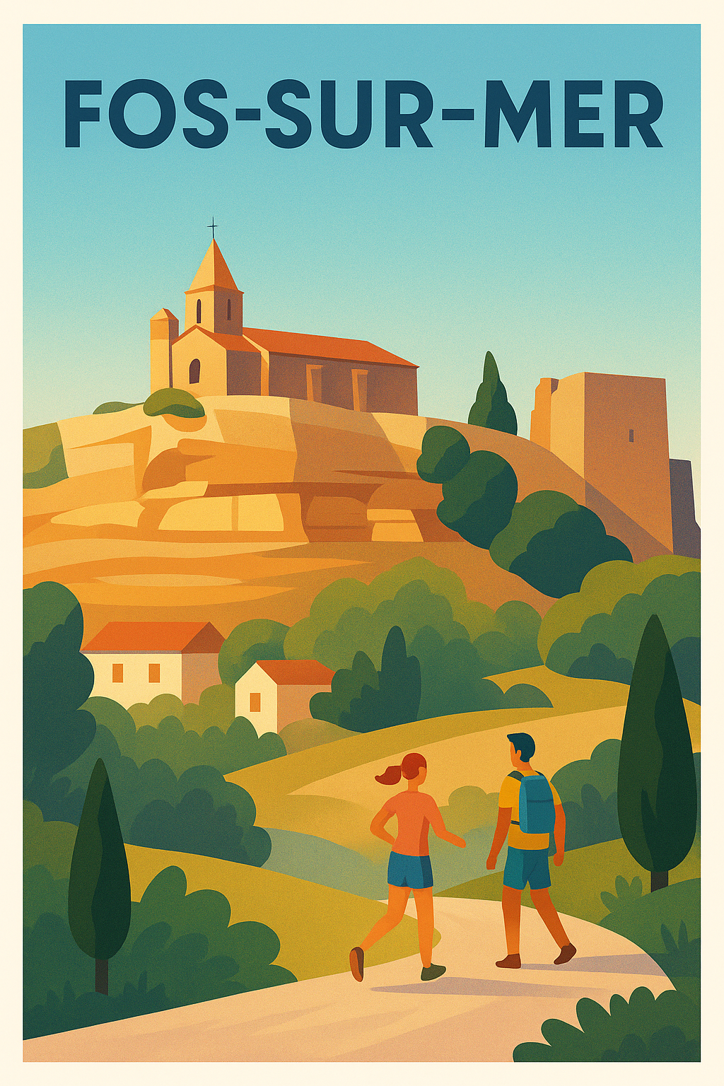 Affiche de Fos-sur-Mer - Évasion et nature en Provence