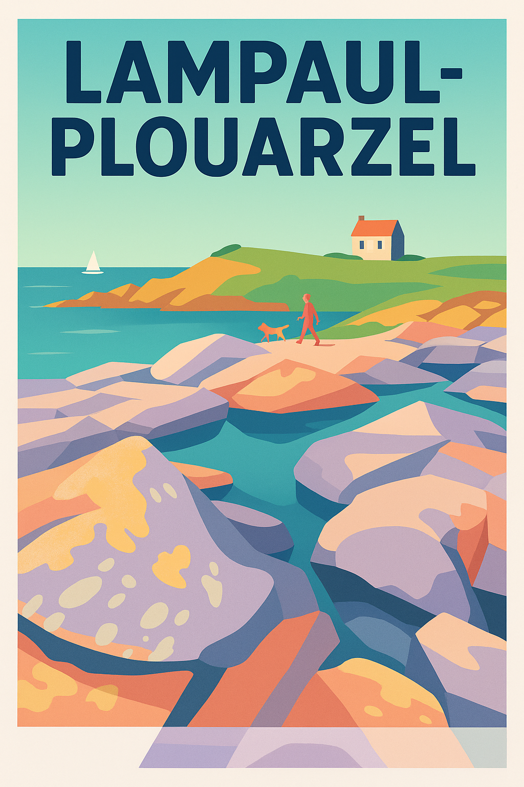 Affiche de Lampaul-Plouarzel - Échappée bretonne au bord de mer