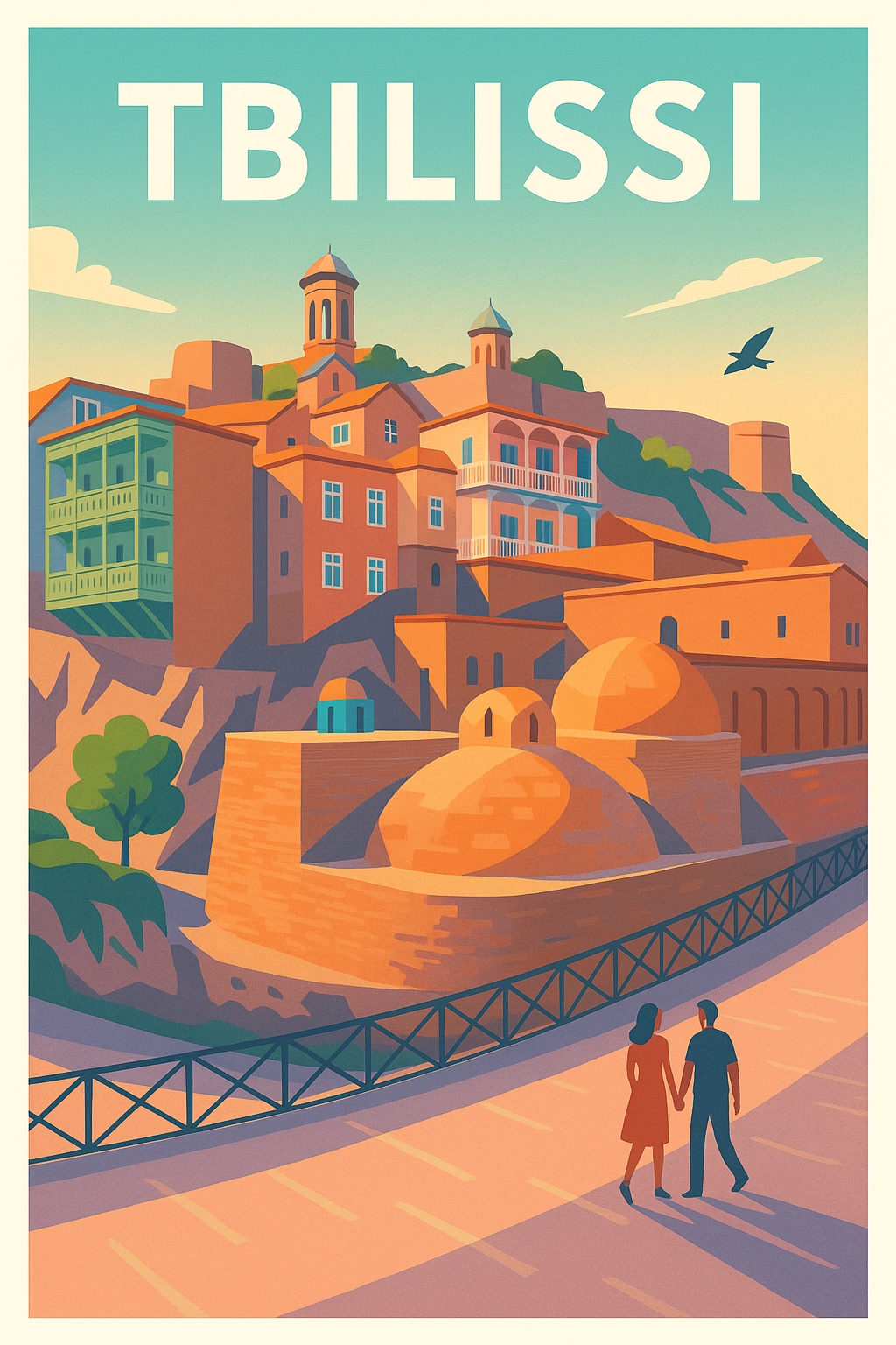 Affiche de Tbilissi - Charme et histoire ensoleillée