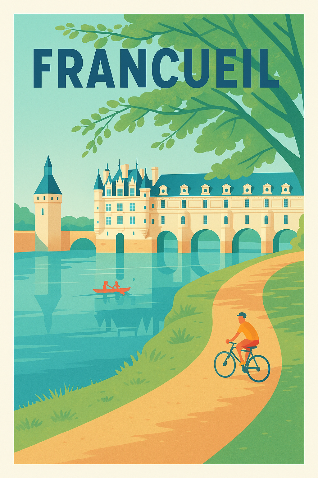 Affiche de Francueil - Balade au fil de l'eau et du patrimoine