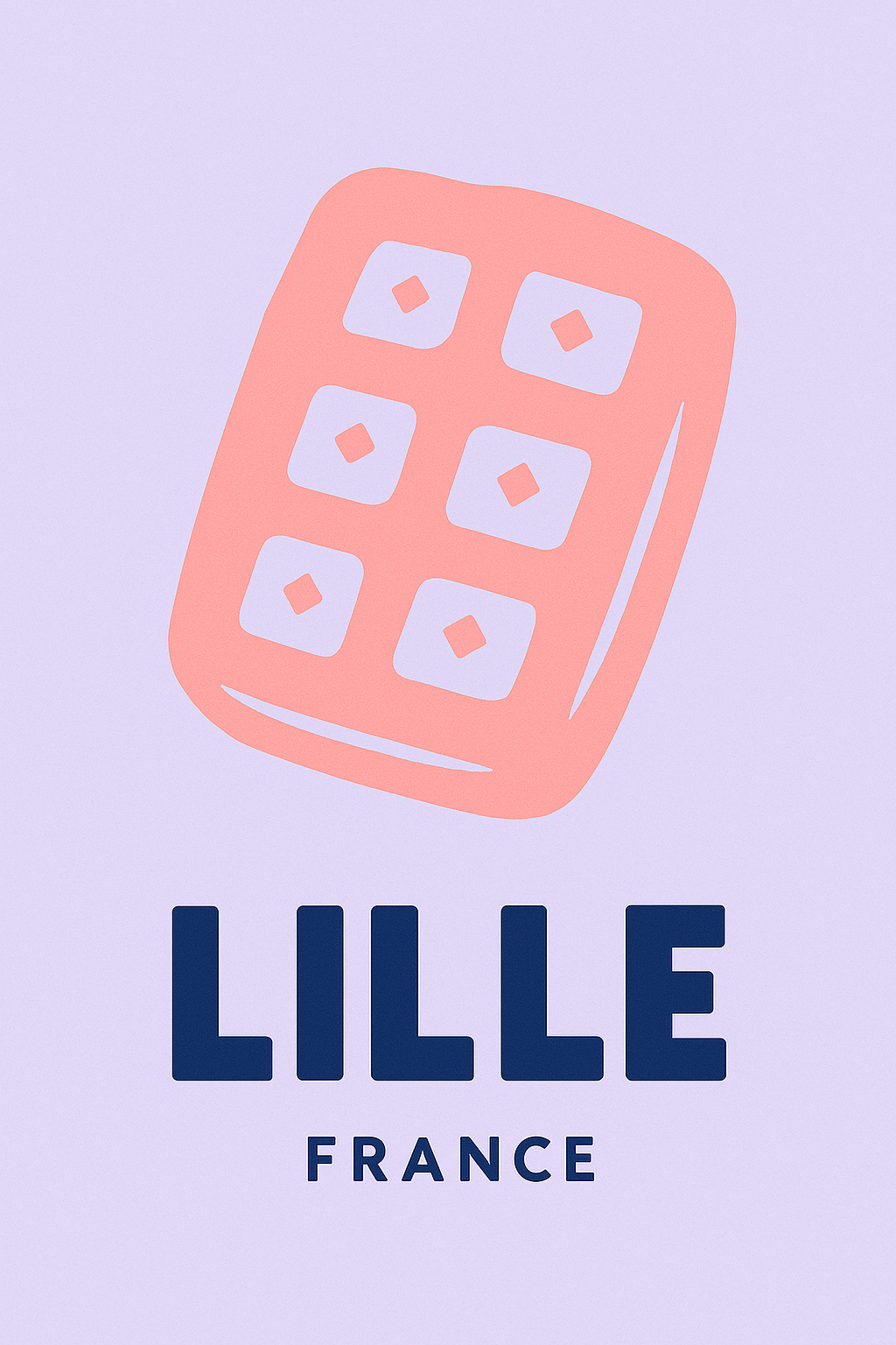 Affiche de Lille - Symbole moderne et épuré de la ville
