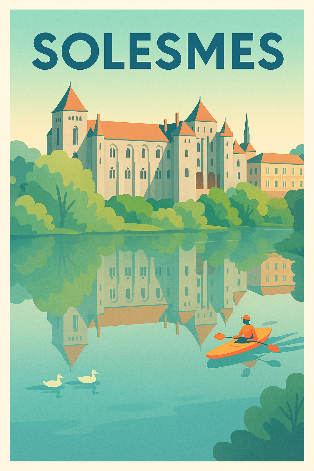 Affiche de Solesmes - Sérénité au fil de l'eau