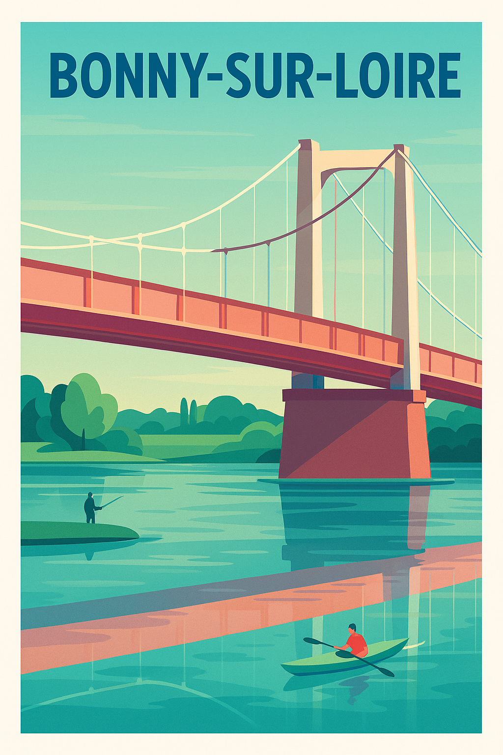 Affiche de Bonny-sur-Loire - Charme et sérénité au fil de l'eau