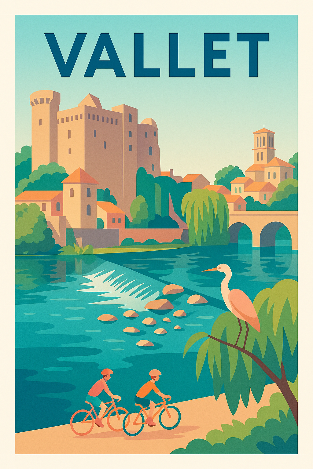 Affiche de Vallet - Un havre de paix entre nature et patrimoine