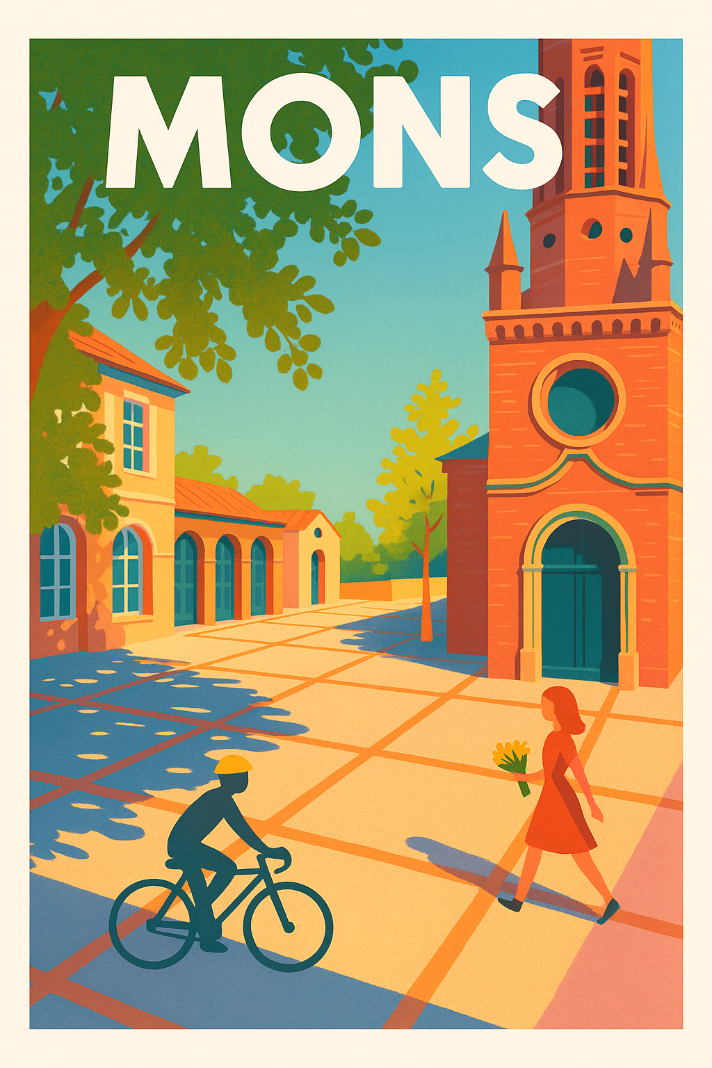Affiche de Mons - Douceur et lumière au cœur de la ville