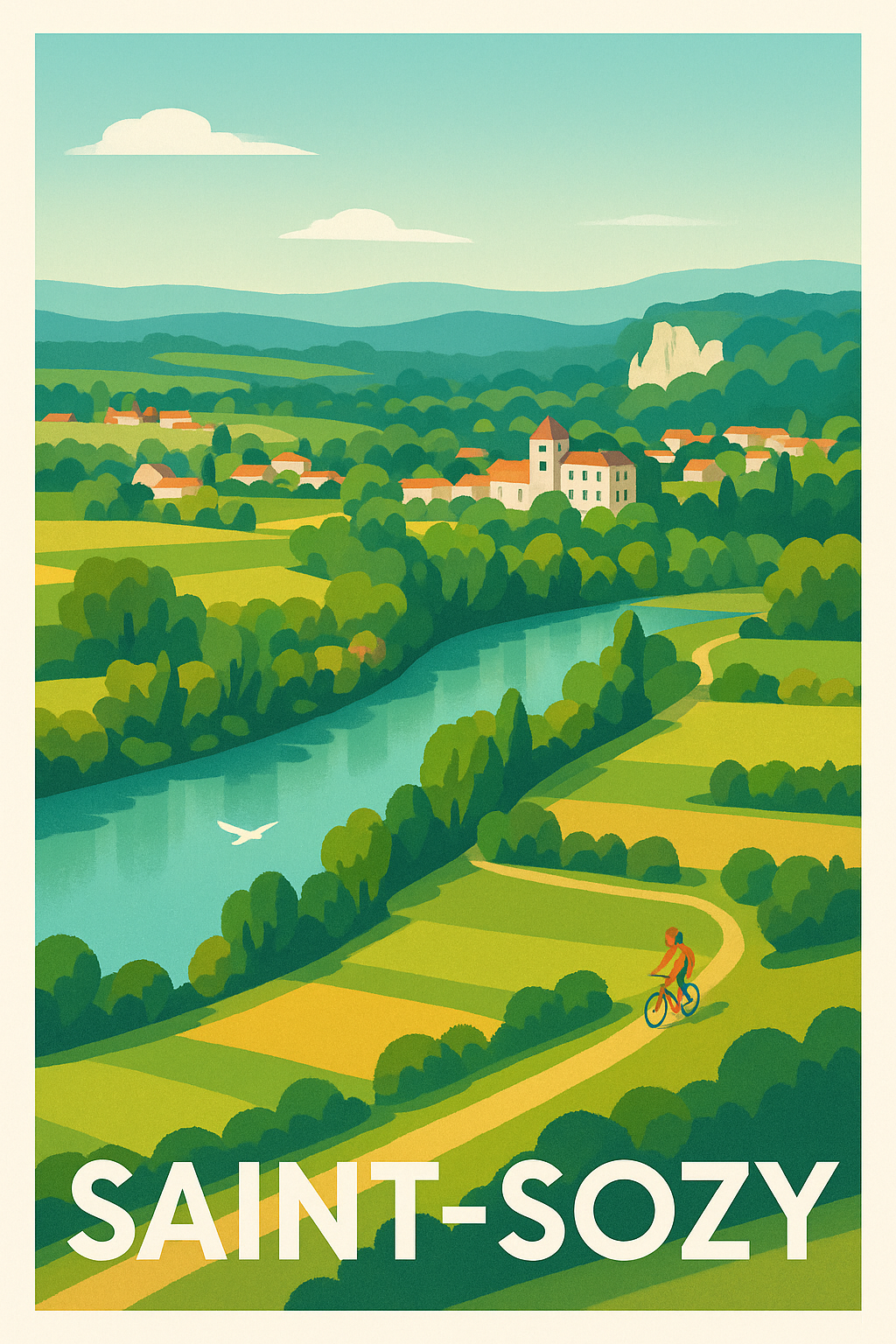Affiche de Saint-Sozy - Charme bucolique au fil de la rivière