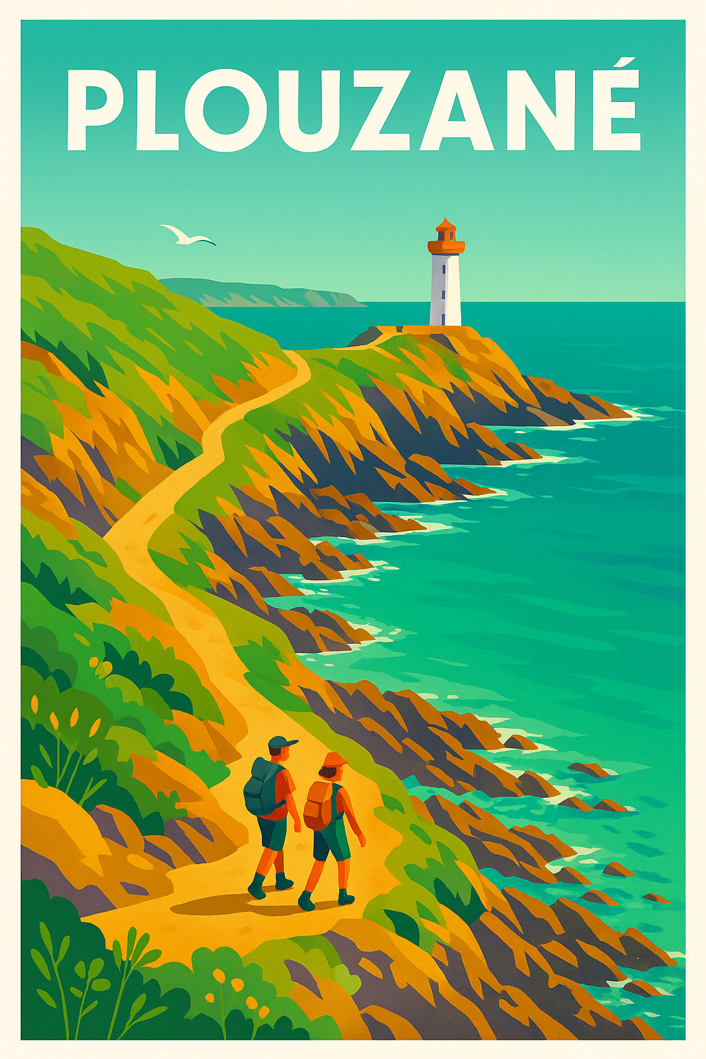 Affiche de Plouzané - Cap sur la côte bretonne