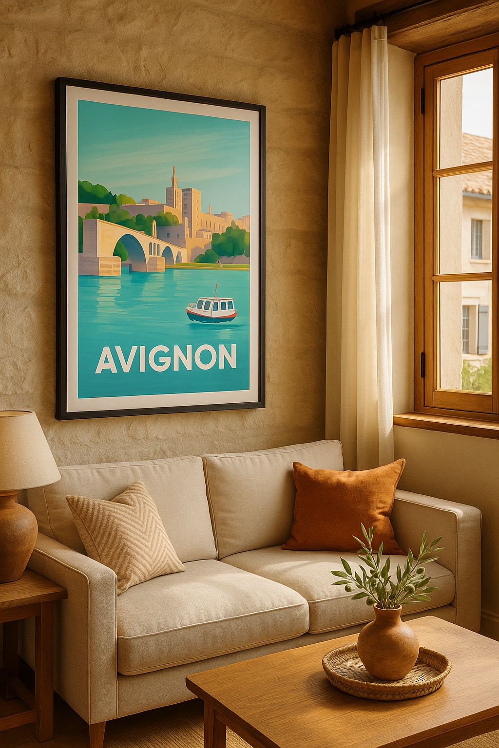 Affiche Avignon - L'élégance historique du Pont Saint-Bénézet - Afich