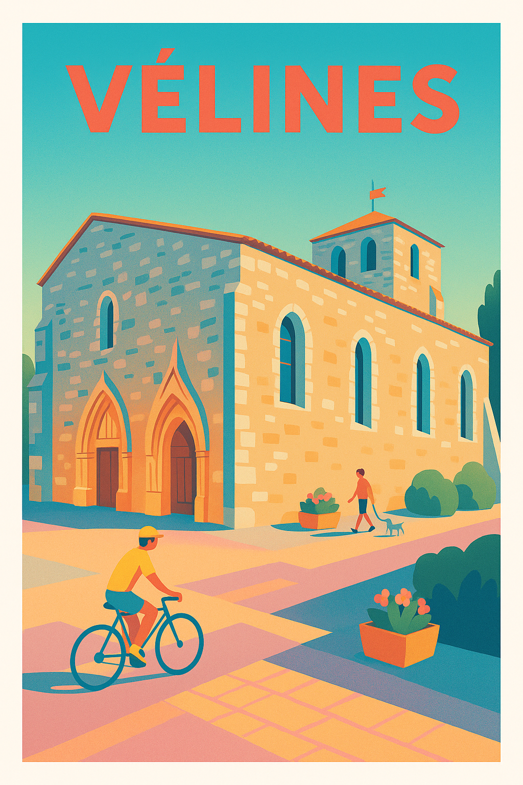 Affiche de Vélines - Charme paisible d’un village animé