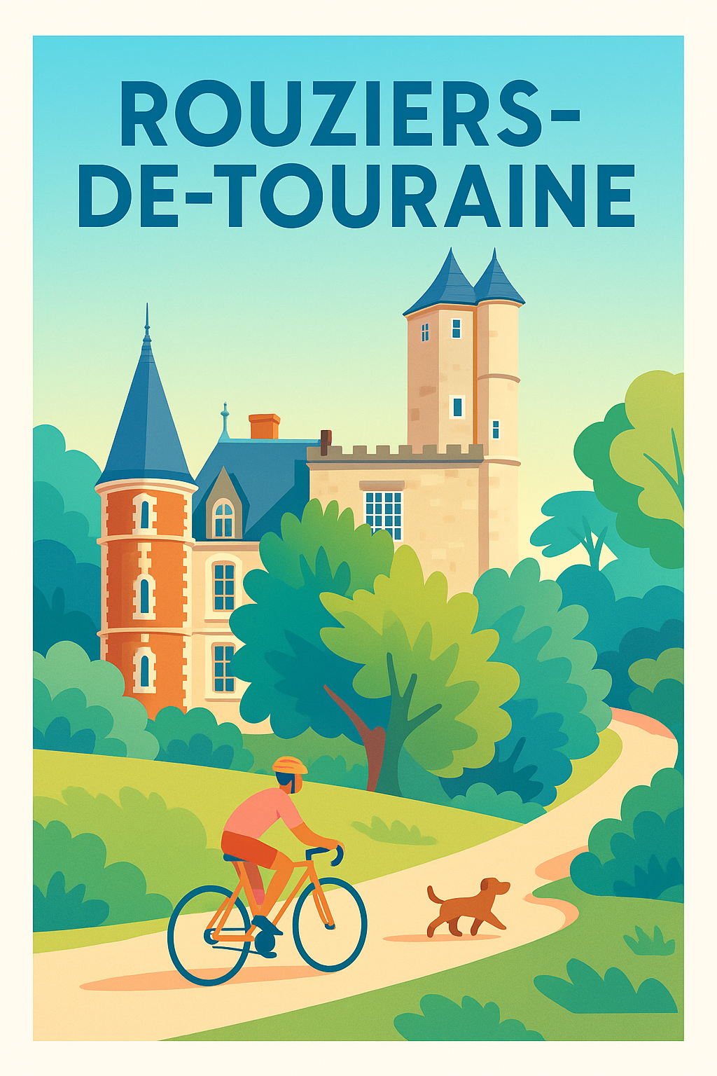 Affiche de Rouziers-de-Touraine - Évasion à vélo au cœur de la Touraine