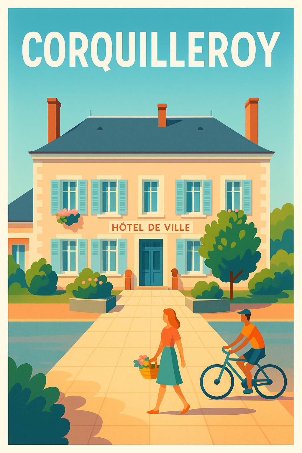 Affiche de Corquilleroy - Charme paisible de l'Hôtel de Ville
