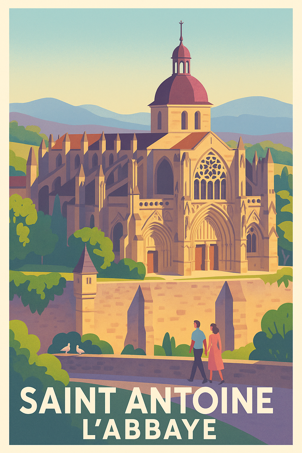Affiche de Saint Antoine - L'élégance de l'Abbaye historique