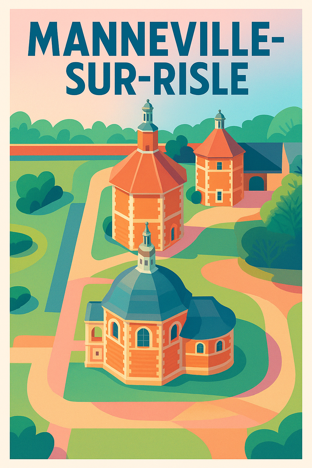 Affiche de Manneville-sur-Risle - Charme et Histoire normande