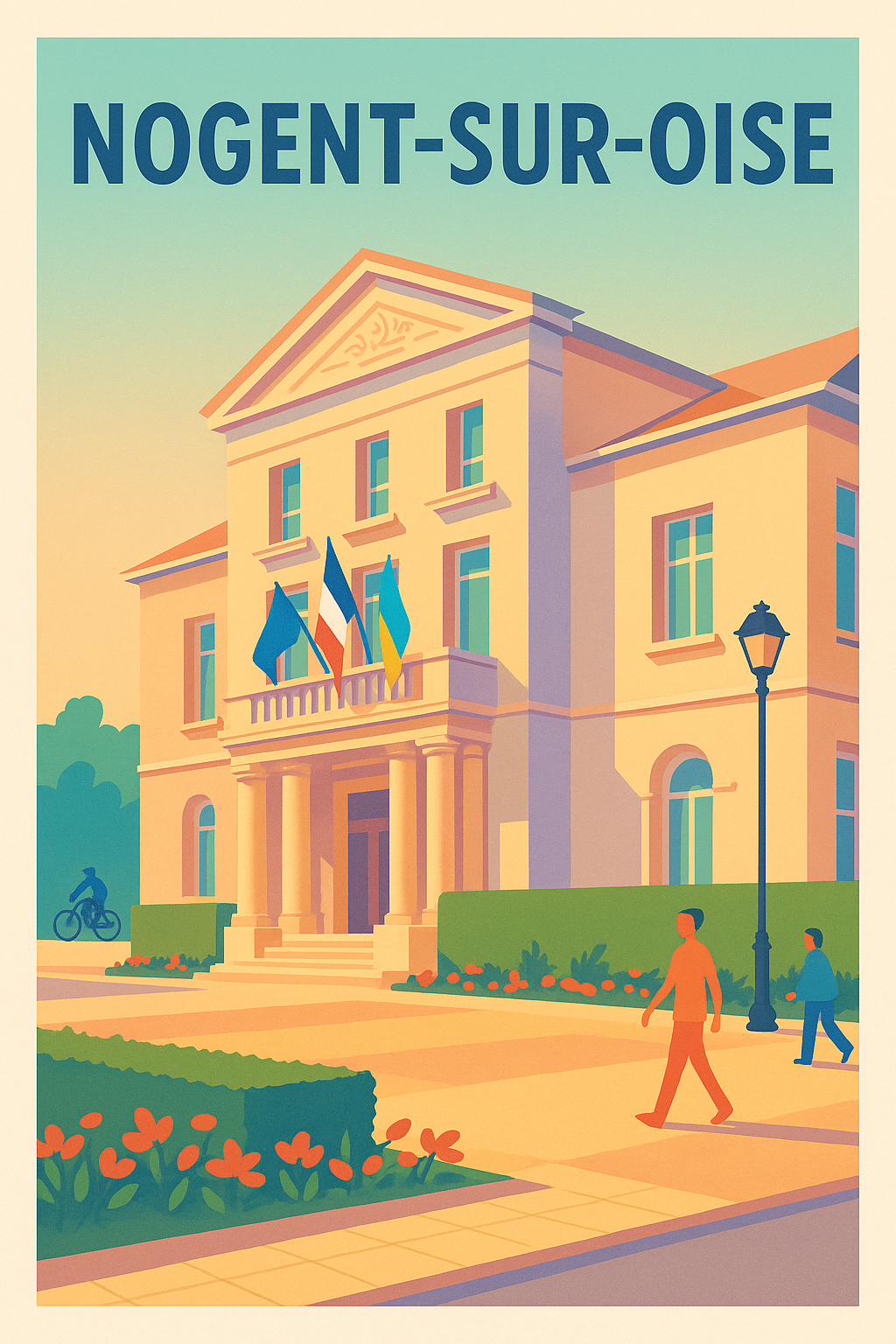 Affiche Nogent-sur-Oise — L'élégance au cœur de la ville · poster d'art de Nogent-sur-Oise