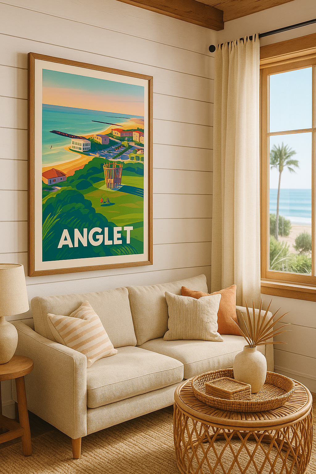 Affiche Anglet - Évasion balnéaire et douceur de vivre - Afich