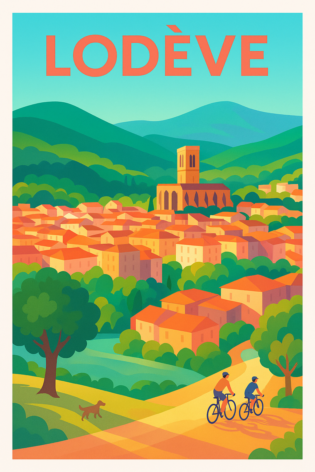 Affiche de Lodève - Escapade paisible au cœur de la nature