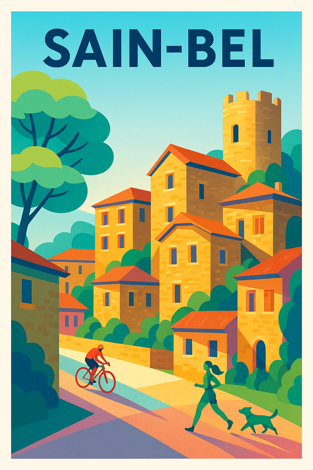 Affiche de Sain-Bel - Charme et douceur de vivre au cœur de la nature