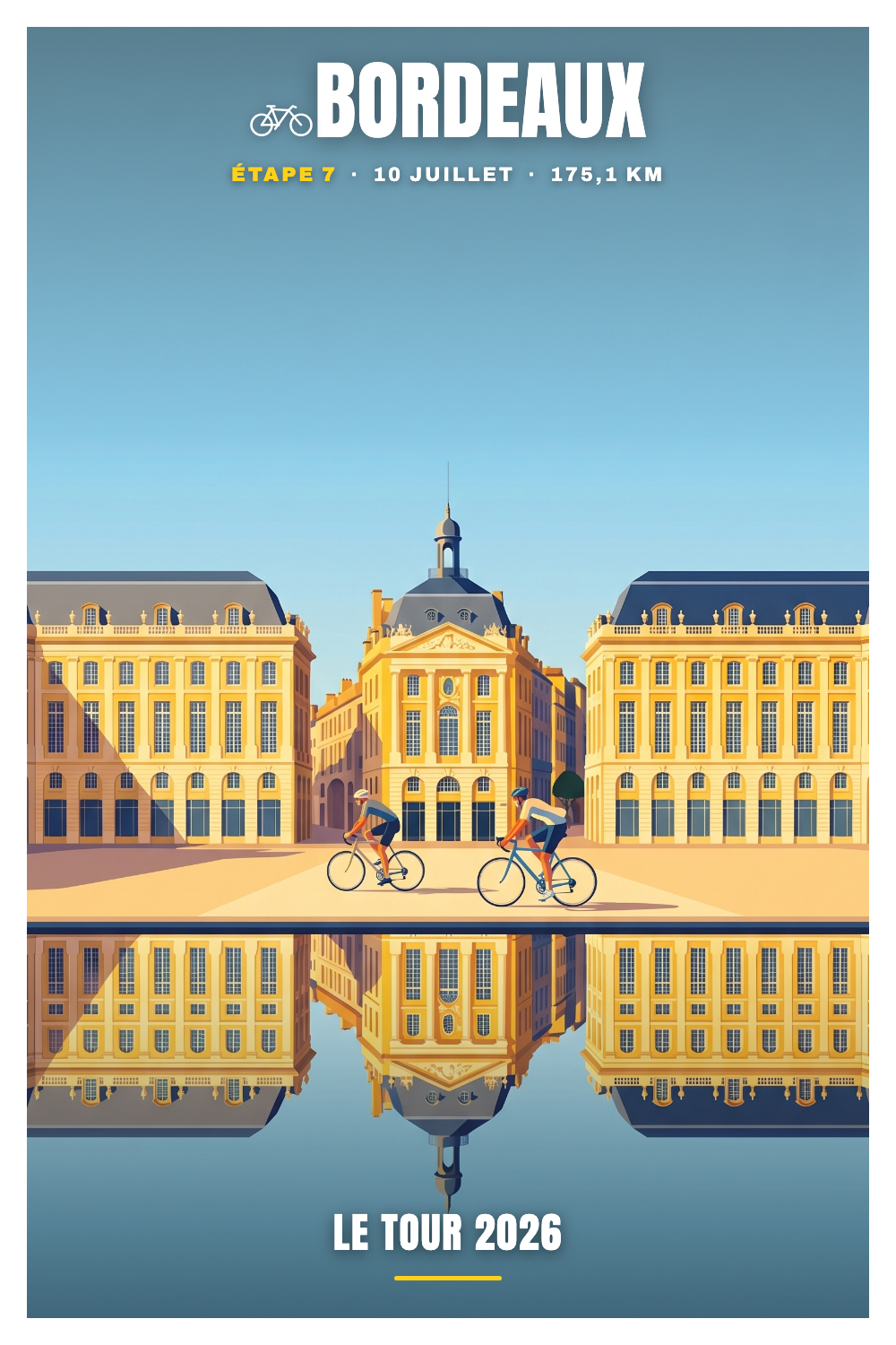 Affiche Bordeaux - Le Tour 2026