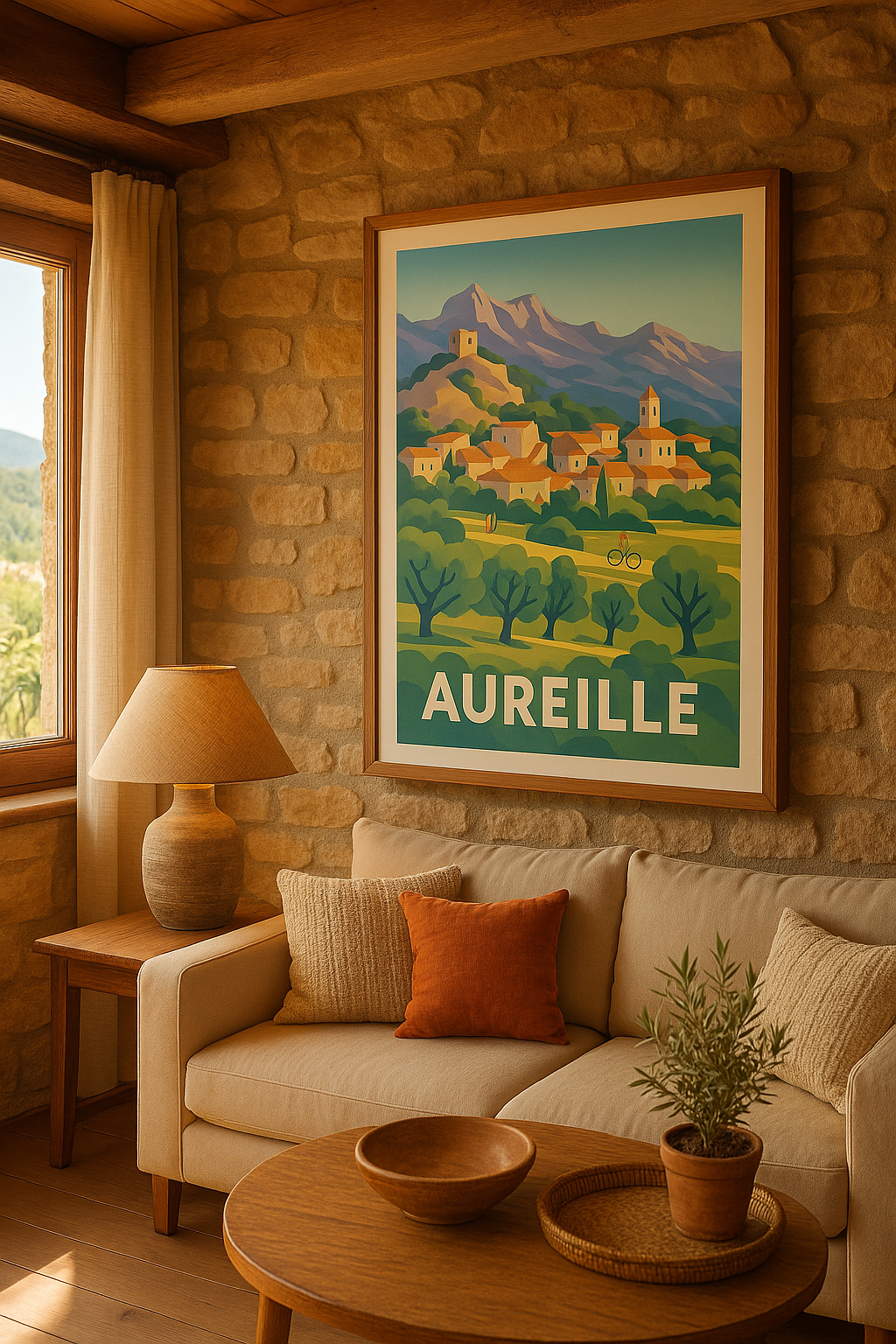 Bouches-du-Rhône France Affiche de Aureille - Charme Provençal entre Montagnes et Verdures
