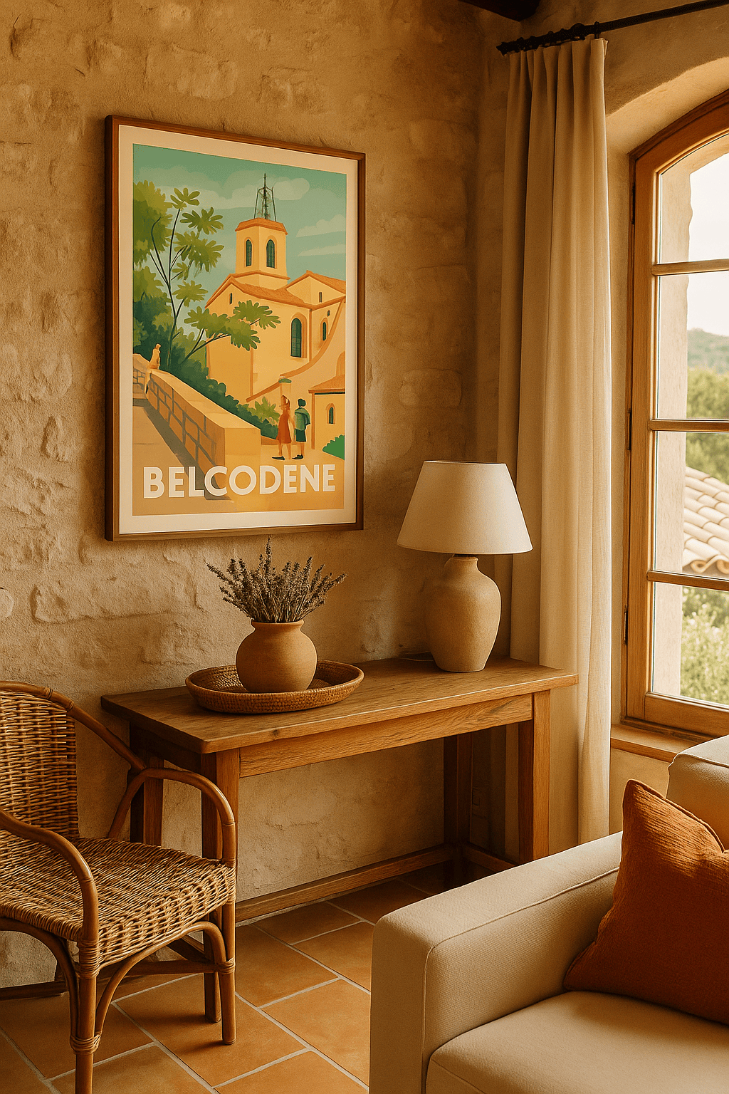 Bouches-du-Rhône France Affiche de Belcodène - Charme et sérénité provençale