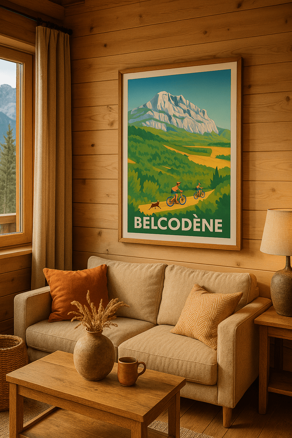 Bouches-du-Rhône France Affiche de Belcodène - L'évasion nature à vélo