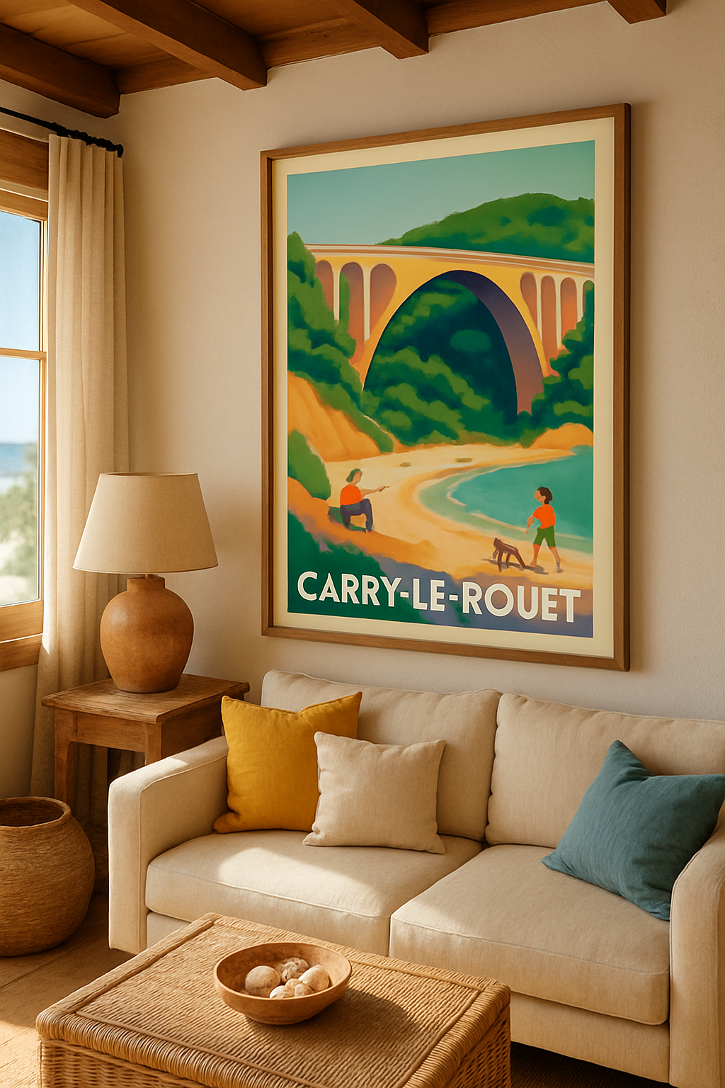 Bouches-du-Rhône France Affiche de Carry-le-Rouet - Escapade entre mer et nature