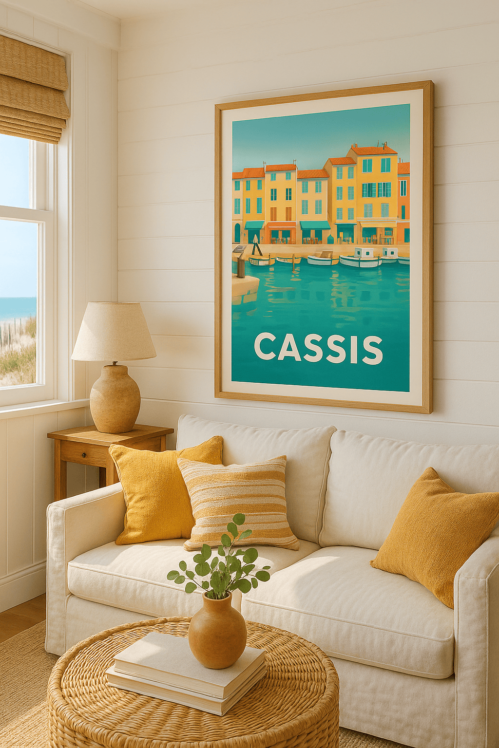 Bouches-du-Rhône France Affiche de Cassis - Le charme coloré du port ensoleillé