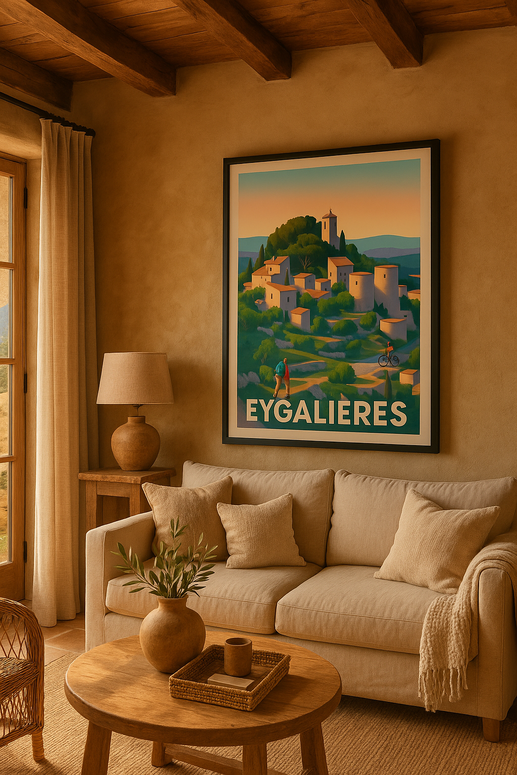 Affiche Eygalieres — Charme Provençal au Cœur de la Nature · poster d'art de Eygalieres