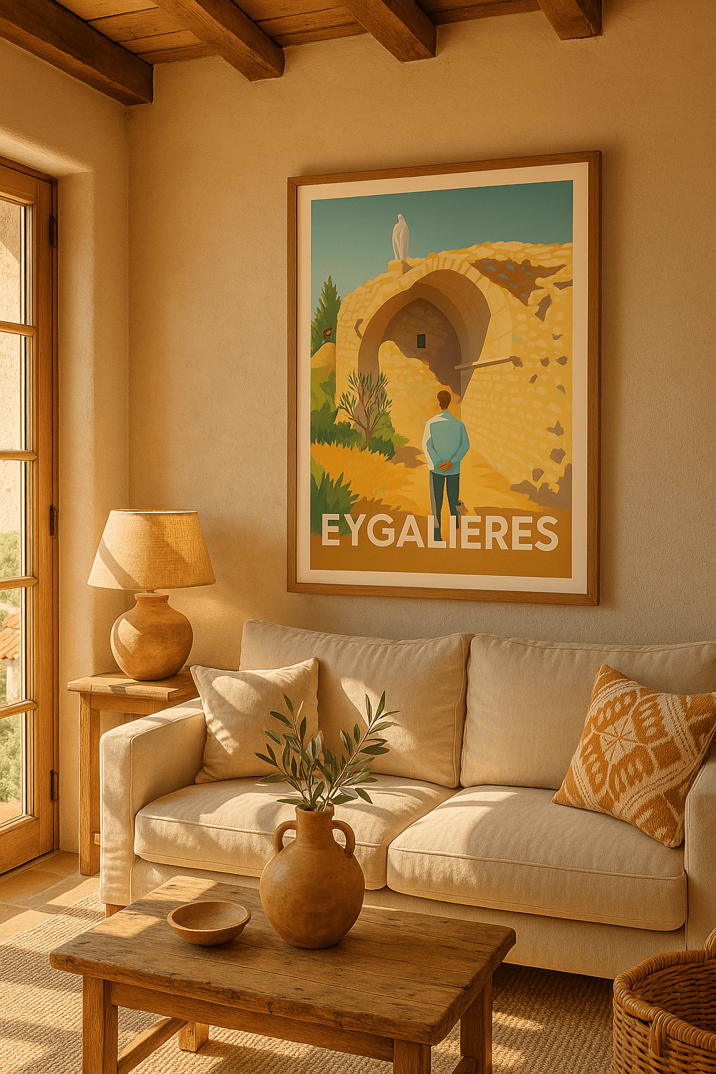 Affiche Eygalières — Le charme authentique provençal · poster d'art de Eygalières
