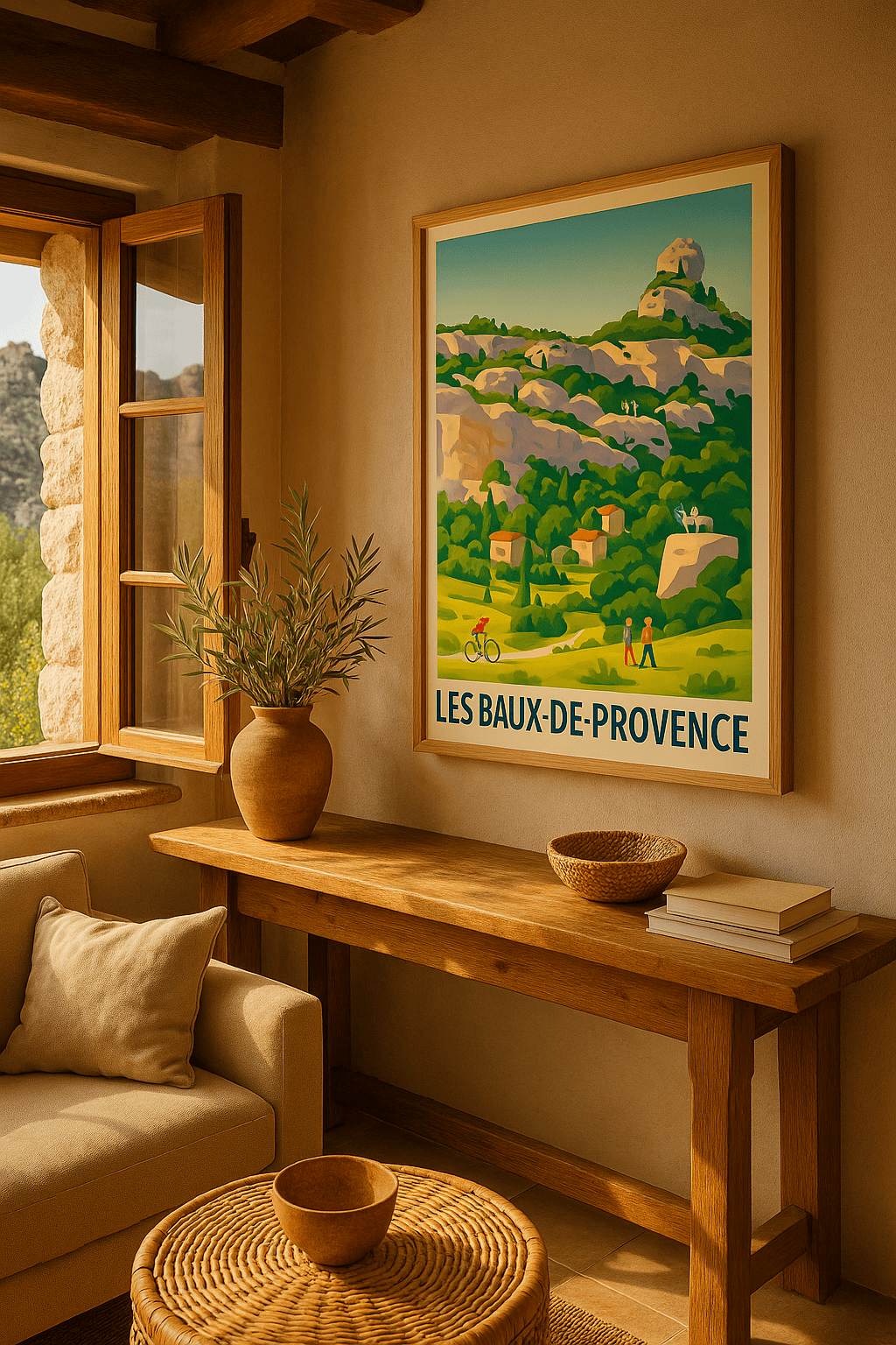 Affiche Les Baux-de-Provence — Évasion au cœur des Alpilles · poster d'art de Les Baux-de-Provence